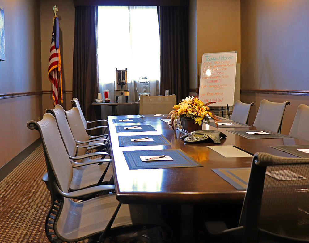 The boardroom at the adjoining Best Western Hotel